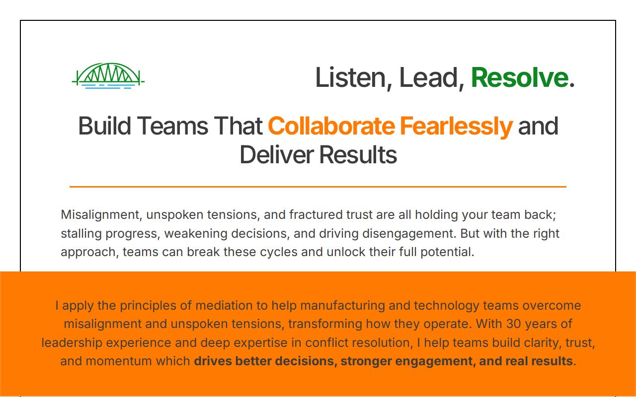 Listen, Lead, Resolve from Hanley Mediation